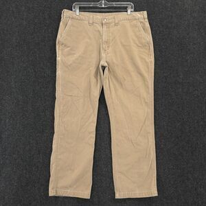 Carhartt Pants Mens 38x30 Khaki Beige Workwear Relaxed Fit Carpenter Cotton